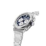 Alpina Mens Alpiner Automatic Chronograph Silver Stainless Steel Watch, Blue Dial Style:AL-730NS4AE6B