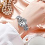 Dacdyi 3Pcs Women Wholesale Watches Elegant Diamond Bangle Bracelet Analog Quartz Wrist Watch