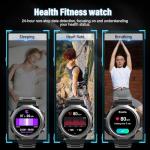 Military Smart Watches for Men (Answer/Make Calls), 1.39" HD Fitness Watches, Heart Rate/Sleep Monitor, 110+ Sports Modes Watch for Men, Waterproof Watch, 30Day, Watches for Android/iPhone, Black