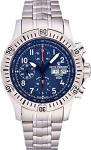 Revue Thommen Airspeed Xlarge Automatic Chronograph Watch - 44mm Blue Face with Day, Date Tachymeter Scale and Divers Bezel - Stainless Steel Bracelet and Swiss Made Waterproof Diving Watch 16071.6125