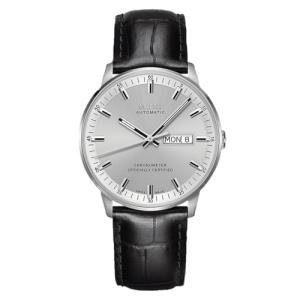 MIDO Commander Chronometer - Swiss Automatic Watch for Men - Silver Dial - 40mm Stainless Steel Case - Black Leather Strap - M0214311603100