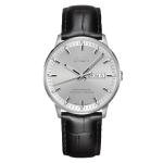 MIDO Commander Chronometer - Swiss Automatic Watch for Men - Silver Dial - 40mm Stainless Steel Case - Black Leather Strap - M0214311603100