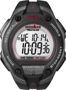 Timex Men's T5K417 Ironman Classic 30 Oversized Black/Gray/Red Resin Strap Watch