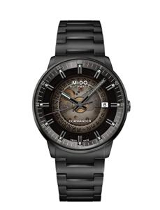 MIDO Commander Gradient - Swiss Automatic Watch for Men - Black See-Through Dial - 40mm Stainless Steel Case and Bracelet with Black PVD Coating - M0214073341100