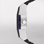 RELIC by Fossil Men's Jake Silver Stainless Steel and Black Silicone Band Watch (Model: ZR11861)