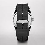 RELIC by Fossil Men's Jake Silver Stainless Steel and Black Silicone Band Watch (Model: ZR11861)