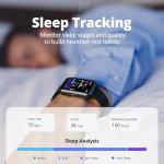 Fitness Tracker Watch for Men & Women, 1.47" HD with Bluetooth, 24/7 Heart Rate & Blood Oxygen Monitor, Sleep & Step Counter, 100+ Sports Modes, 3ATM Waterproof, Compatible with Android iOS Black