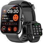 Mikego Smart Watch with Alexa Built-in, 1.83" HD Touchscreen & Fitness Tracker with Message Call Function, 120+ Sport Modes, IP68 Waterproof, 24/7 Heart Rate/Sleep Monitor, for Android iPhone (Black)