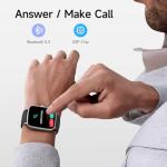 Smart Watch for Men Women, 1.85" HD Smartwatch Compatible iPhone/Samsung/Android (Answer/Make Calls), 100+ Sport Modes Fitness Tracker with Heart Rate/Sleep/SpO2 Monitor, IP68 Waterproof, with 2 Bands