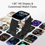 Smart Watch for Men Women, 1.85" HD Smartwatch Compatible iPhone/Samsung/Android (Answer/Make Calls), 100+ Sport Modes Fitness Tracker with Heart Rate/Sleep/SpO2 Monitor, IP68 Waterproof, with 2 Bands