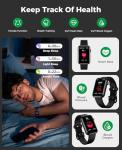Smart Watch Fitness Tracker (Answer/Make Call), 24/7 Heart Rate Spo2 Blood Pressure Monitor Sleep Tracker, 114 Sports Modes Pedometer Calorie Step Tracker, Waterproof Activity Tracker for Women Men