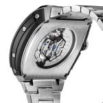 OLEVS Men Automatic Watch Diamond Skeleton Mechanical Original Luxury Self Winding Moon Phase Calendar Waterproof Wrist Watch for Men