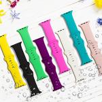 8 Pack Bands Compatible with Apple Watch Band 38mm 40mm 41mm 42mm 44mm 45mm for Women Men, Sport Silicone Wristbands Replacement Strap for iWatch Series 7 6 5 4 3 2 1 SE