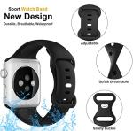 8 Pack Bands Compatible with Apple Watch Band 38mm 40mm 41mm 42mm 44mm 45mm for Women Men, Sport Silicone Wristbands Replacement Strap for iWatch Series 7 6 5 4 3 2 1 SE