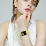 8 Pack Bands Compatible with Apple Watch Band 38mm 40mm 41mm 42mm 44mm 45mm for Women Men, Sport Silicone Wristbands Replacement Strap for iWatch Series 7 6 5 4 3 2 1 SE