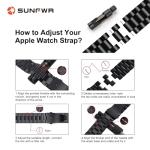 SUNFWR Compatible with Apple Watch Band 44mm 45mm 42mm 46mm 49mm for Men Women, Stainless Steel Metal iWatch Band for Apple Watch Series 11/10/9/8/7/6/5/4/3/2/1/SE/SE2/SE3 Ultra3/2/1 (No case)
