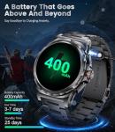Military Smart Watch for Men(Answer/Dial Calls),1.46'' AMOLED Touchscreen/5ATM Waterproof/120+ Sports Modes Fitness Watch with Blood Pressure/Heart Rate/SpO2/Pedometer for Android/iOS Smartwatch