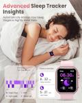 Smart Watch for Women Men Fitness: 1.85" Smart Watch with 30 Days+ Battery Life Make/Recive Call Heart Rate SpO2 Sleep Monitor 120+ Sport IP68 Waterproof Fitness Tracker Watch for iPhone Android
