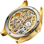 OUPINKE Mens Tourbillon Automatic Mechanical Watch with Dragon Skeleton Dial Luxury Dress Watches with Sapphire Crystal, Tungsten Steel Strap, Waterproof and Luminous