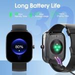 Csasan Smart Watch for Men Women(Answer/Make Call), 1.91" HD Screen Smartwatch Heart Rate/Sleep/Steps Monitor, 100+ Sports Fitness Watch, IP68 Waterproof Activity Trackers for Android iOS Black