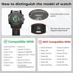 ANCOOL Black Silicone Watch Band for Fenix Series