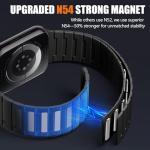 SNBLK Magnetic Watchband Compatible with Apple Watch Bands for Men 44mm 45mm 46mm 49mm 42mm Women, Silicone Sport Strong Magnets Strap for iWatch Series 11 ULTRA 3 ULTRA 2 SE 10 9 8 7 6 5 4 3 1, Black