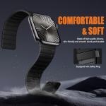 SNBLK Magnetic Watchband Compatible with Apple Watch Bands for Men 44mm 45mm 46mm 49mm 42mm Women, Silicone Sport Strong Magnets Strap for iWatch Series 11 ULTRA 3 ULTRA 2 SE 10 9 8 7 6 5 4 3 1, Black