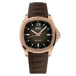 MIDO Multifort TV Big Date - Swiss Automatic Watch for Men - 40mm Case - Brown Dial - Brown Rubber Strap - M0495263729100