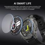 2026 AI Smart Watch with Standalone GPS & Offline Maps, 5ATM Waterproof, 1.43" AMOLED, 21-Day Battery, 178 Sports Modes, Compass, Heart Rate/SpO2/Stress/Sleep Monitor, for Android iOS Men Women Black