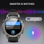 2026 AI Smart Watch with Standalone GPS & Offline Maps, 5ATM Waterproof, 1.43" AMOLED, 21-Day Battery, 178 Sports Modes, Compass, Heart Rate/SpO2/Stress/Sleep Monitor, for Android iOS Men Women Black