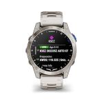 Garmin D2™ Mach 1, Touchscreen Aviator Smartwatch with GPS Moving Map, Aviation Weather, Health and Wellness Features and More, Vented Titanium Bracelet