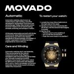 Movado Bold Fusion Automatic Men's Luxury Watch - Swiss Self-Winding Movement, Rubber Strap, Water Resistance 50 Meters (5ATM) - Classic Mechanical Timepiece - Gift for Him - 43.5mm