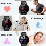 Smart Watches for Men Women, 1.39" HD Touch Screen Smartwatch with Bluetooth Calls and Dialing Function, 113+ Sports Modes Fitness Tracker with USB-C Fast Charging, Smartwatch for Android iOS. Black