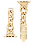 WITHit Anne Klein Fashion Chain Bracelet for Apple Watch, Secure, Adjustable, Apple Watch Replacement Band, Fits Most Wrists (42/44/45mm, Gold)