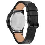 Citizen Men's Eco-Drive Weekender Sport Casual, Black Stainless Steel Watch, Black Leather Strap, Chronograph (Model: CA0775-01E)