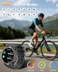 OUKITEL Smart Watch for Men, Military Watches Waterproof 1.43’ AMOLED Touchscreen Answer/Make Calls, Fitness Tracker with 24H Heart Rate Blood Oxygen Sleep Monitor 100+ Sports Modes, for Android & iOS