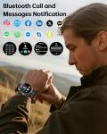 OUKITEL Smart Watch for Men, Military Watches Waterproof 1.43’ AMOLED Touchscreen Answer/Make Calls, Fitness Tracker with 24H Heart Rate Blood Oxygen Sleep Monitor 100+ Sports Modes, for Android & iOS