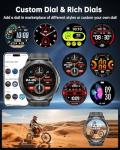 OUKITEL Smart Watch for Men, Military Watches Waterproof 1.43’ AMOLED Touchscreen Answer/Make Calls, Fitness Tracker with 24H Heart Rate Blood Oxygen Sleep Monitor 100+ Sports Modes, for Android & iOS