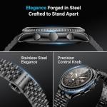 2025 Rotating Bezel Smart Watch for Men with Bluetooth Call, Heart Rate, Blood Pressure, SpO2, Sleep Monitor, Waterproof Round Watch with Encoder Knob, 1.32" AMOLED Display, Compatible Android and iOS