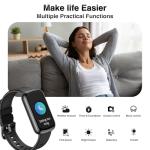 Health Fitness Tracker, Smart Watches for Women Men with 24/7 Heart Rate/Blood Pressure/Blood Oxygen Monitor, Sleep Tracker, Calories&Step Counter, IP68 Waterproof Activity Trackers for Android&iPhone