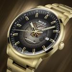 MIDO Commander Gradient - Swiss Automatic Watch for Men - Black See-Through Dial - 40mm Stainless Steel Case and Bracelet with Gold-Color PVD Coating - M0214073341101