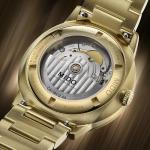 MIDO Commander Gradient - Swiss Automatic Watch for Men - Black See-Through Dial - 40mm Stainless Steel Case and Bracelet with Gold-Color PVD Coating - M0214073341101