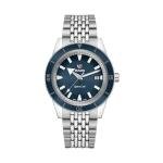 Rado Men's Captain Cook 42 mm Automatic Diving Watch with Stainless Steel Strap, Silver-Tone, 20 (Model: R32505203), Blue
