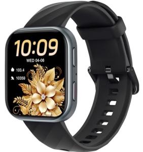 MorePro Health Fitness Tracker with 24/7 Heart Rate/Blood Pressure Monitor, Blood Oxy-gen/Sleep Tracking, 120+ Sports Activity Tracker, Smart Watch (Make/Answer Call) with Step Counter for Women Men