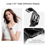 Blackview Smart Watch for Men Women,1.91" HD Touchscreen Fitness Watch with Flashlight, Bluetooth Notifications/Make Calls, Heart Rate/Sleep Monitor/2 Straps, Fitness Watch for Android/iPhone