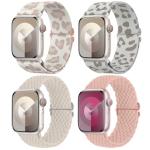 Delidigi Stretchy Bands Compatible for Apple Watch Band Women 40mm 38mm 41mm 42mm 44mm 45mm 46mm 49mm, Nylon Braided Straps for iWatch Series 11 10 9 8 7 6 SE 5 4 3 Ultra 3 2 1
