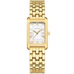 HOLSTOUR Watches for Women Vintage Bracelet White Roman Dial Rectangular Case Gold Watch Waterproof with Tools