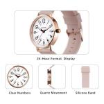 cicininc Nurse Watch for Women, Pink Analog Nursing Watches with 30M Waterproof 12/24 Hour Military Time, Second Hand
