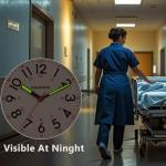 cicininc Nurse Watch for Women, Pink Analog Nursing Watches with 30M Waterproof 12/24 Hour Military Time, Second Hand