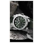 Alpina Men's Automatic Alpiner Watch, Green Rubber Strap, Green Dial, Date Style: AL-525GR4AE6